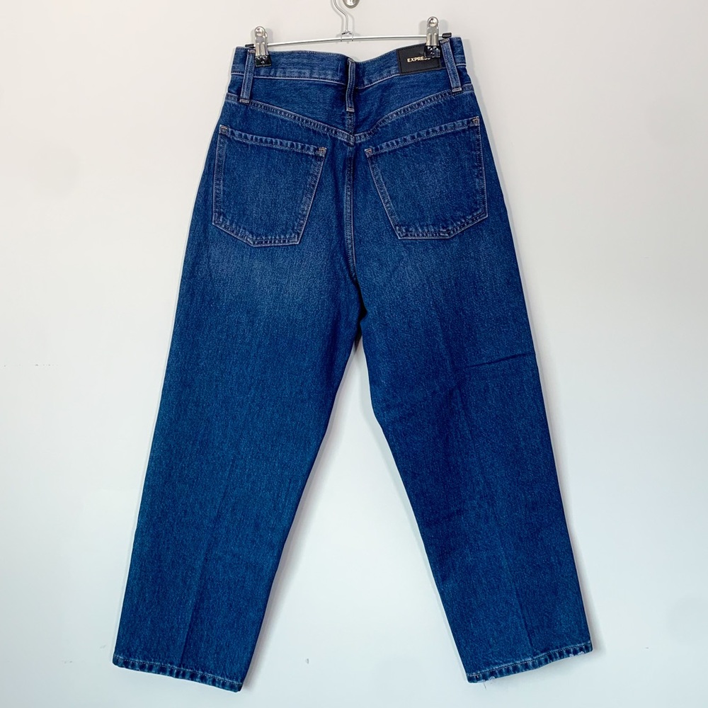 Express Medium Wash Straight Leg Dad Jean Denim - Picture 6 of 10
